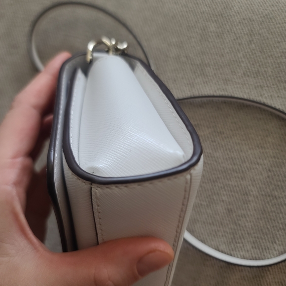 Kate Spade Madison Saffiano Leather Small Flap Crossbody Meringue - Picture 3 of 8